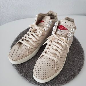 Rag and Bone perforated leather high top sneakers